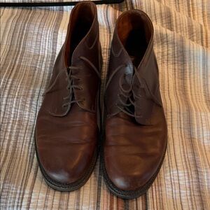 Eddie Bauer Dark Brown Leather Chukka Boots
